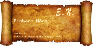 Einhorn Nóra névjegykártya